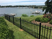 <b>3 foot high black Alumi-Guard Hamilton 2 rail Aluminum Fencing in Annapolis MD</b>